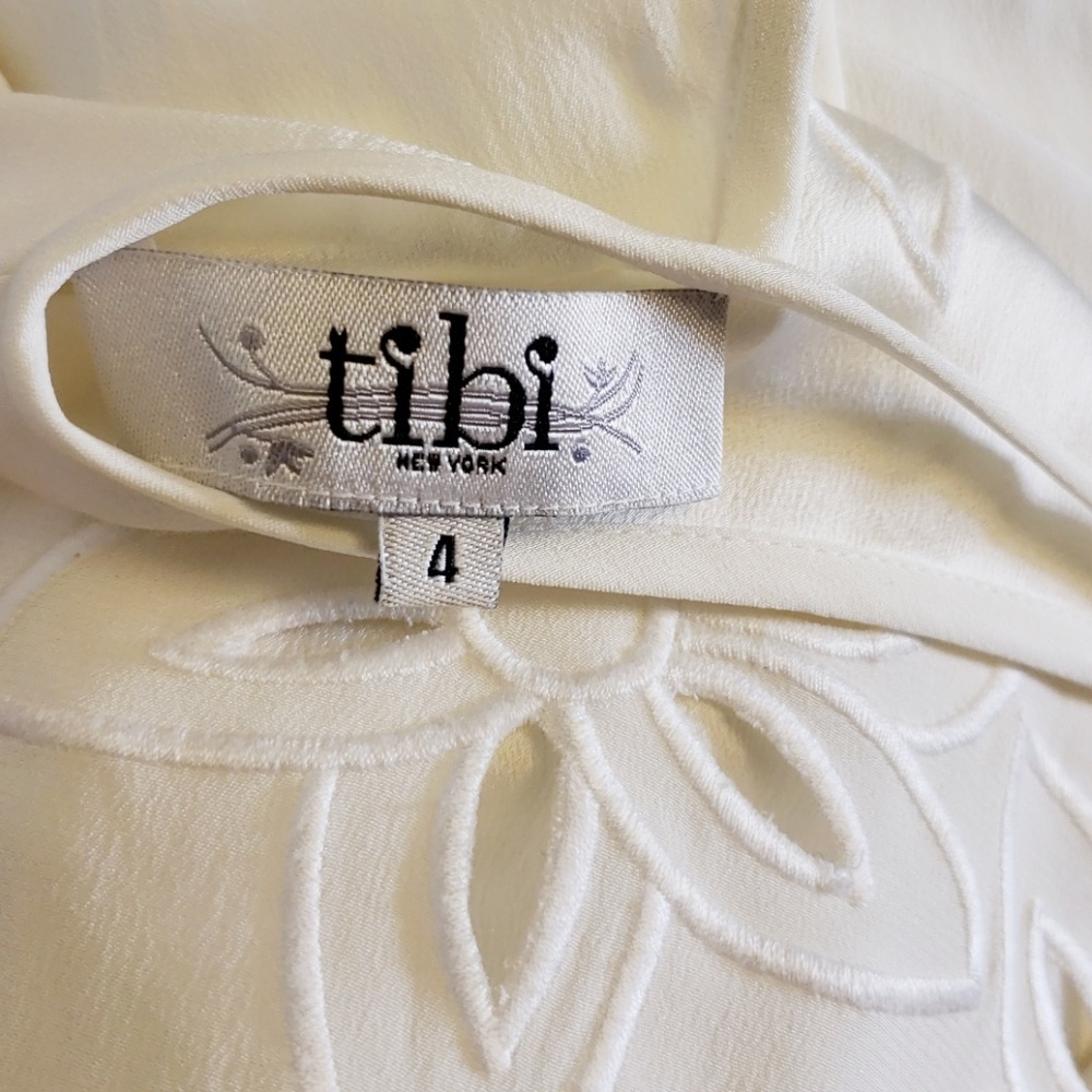 Tibi White Floral Embroidery Cutout Dress - Picture 7 of 7